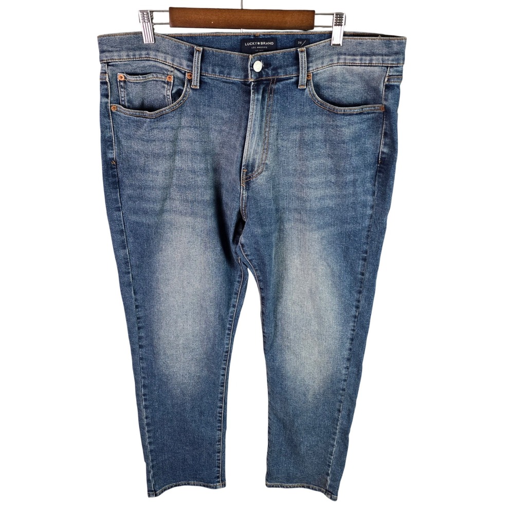Lucky Brand 410 Athletic Slim Mens Jeans 36x30 Medium Wash Blue Denim Stretch